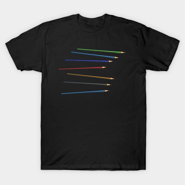 Pencil - Colored Pencil T-Shirt by fromherotozero